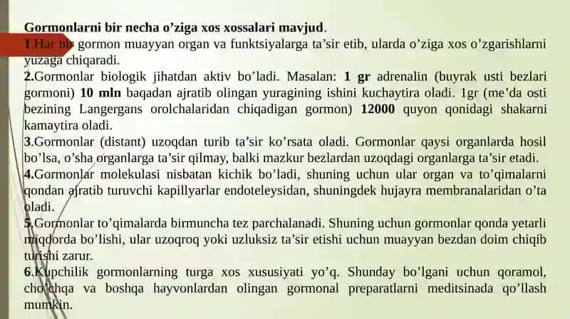 Ichki sekretsiya bezlarining yosh xususiyatlari,analizatorlar. 4