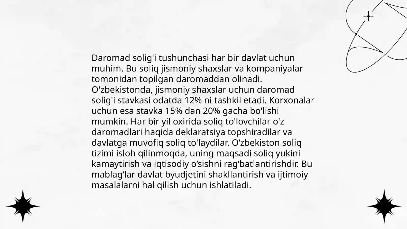 Daromad Soligʼini Hisoblab Chiqarish 4