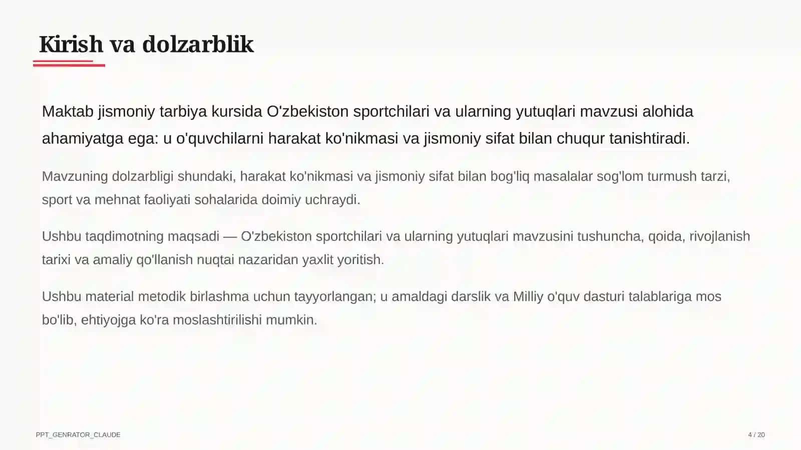 O'zbekiston sportchilari va ularning yutuqlari (11-sinf) 4