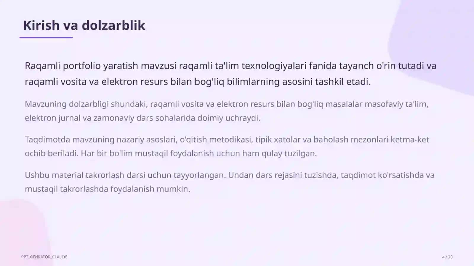 Raqamli portfolio yaratish 4