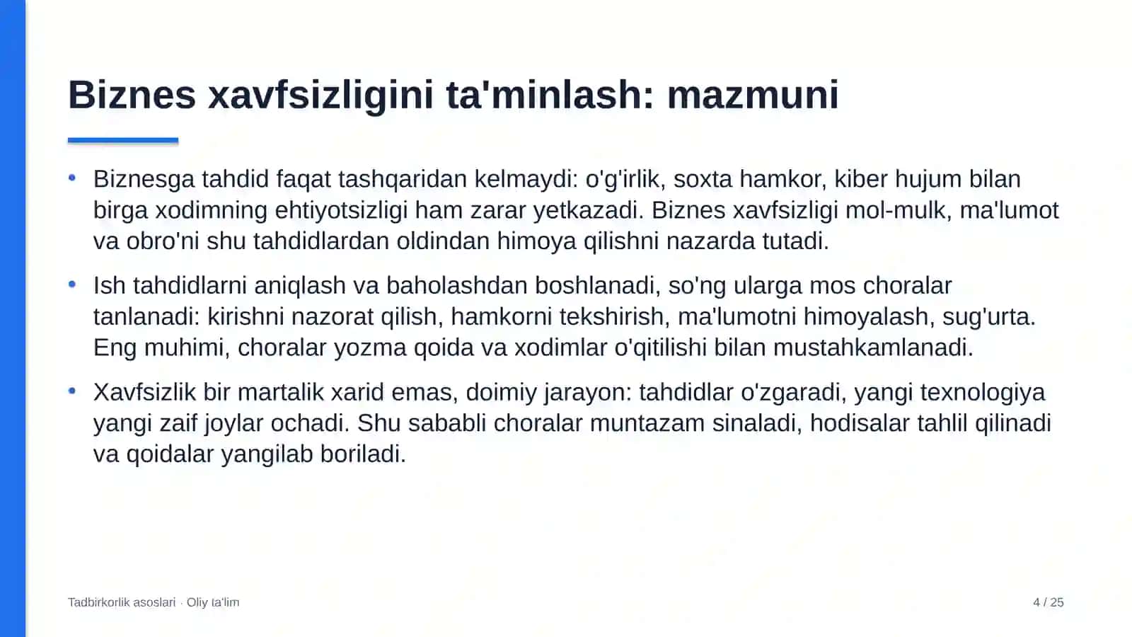Yer osti gaz omborlarida biznes xavfsizligini ta'minlash 4