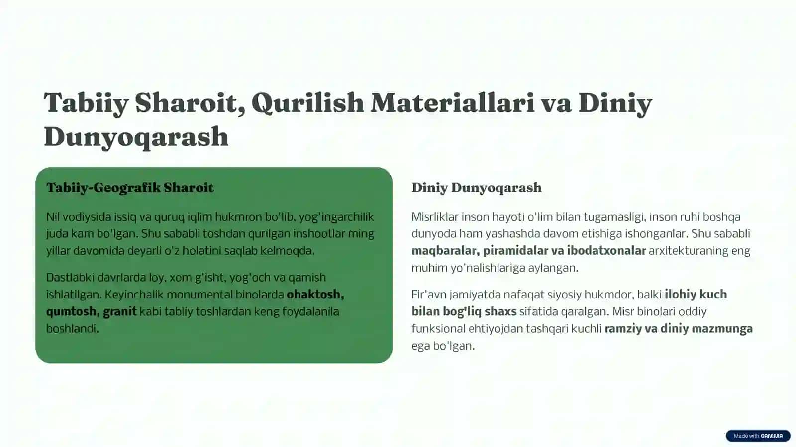 Qadimgi Misr Arxitekturasi | Tayyor PPT Slayd 4