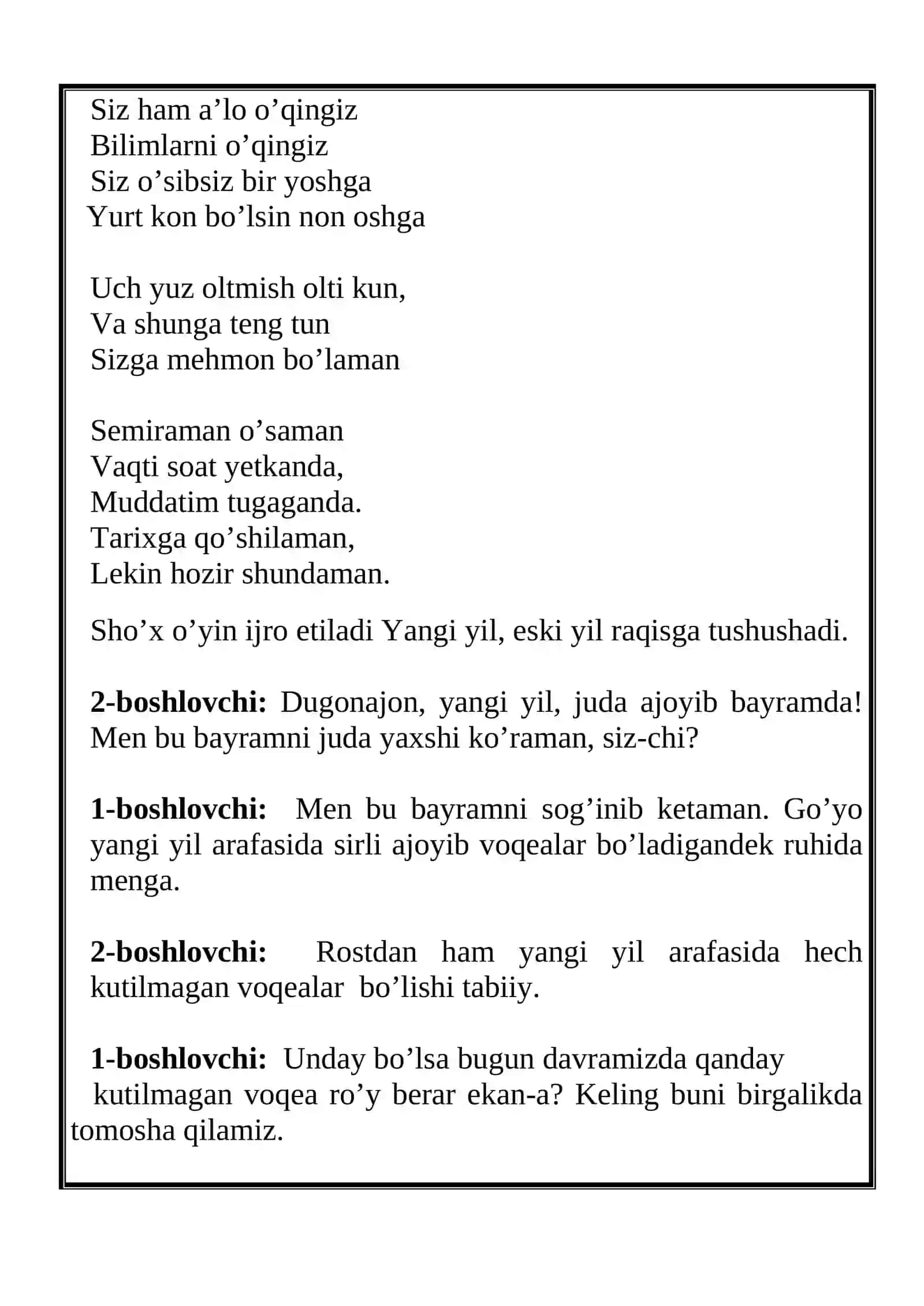 BAYRAM SENARIYSI 4