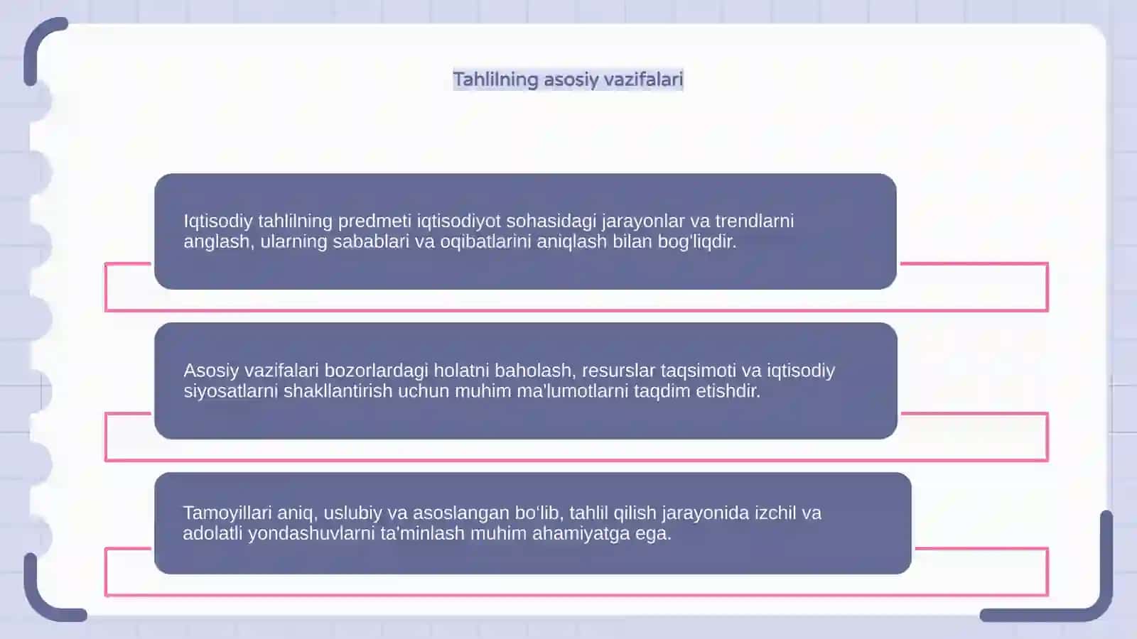 Iqtisodiy tahlilning predmeti, asosiy vazifalari va tamoyillari 4
