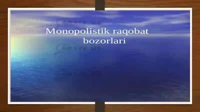 MIKROIQTISODIYOT FANIDAN MUSTAQIL ISHI UCHUN TAYYORLAGAN TAQDIMOTI 4