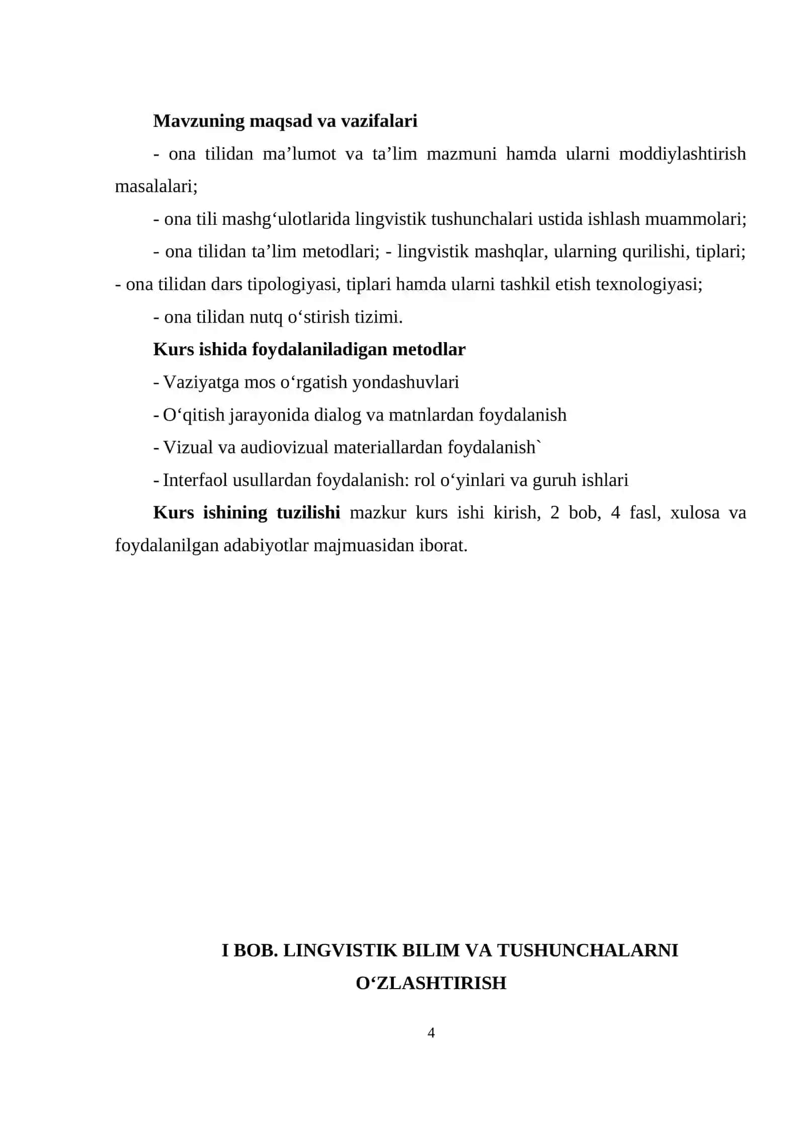“Lingvistik bilimni kontekst orqali berish metodikasi” 4