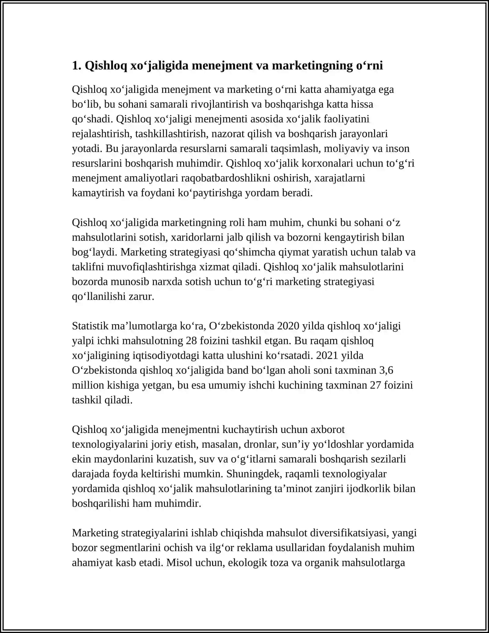 Qishloq xo‘jaligida menejment va marketingning o‘rni 4
