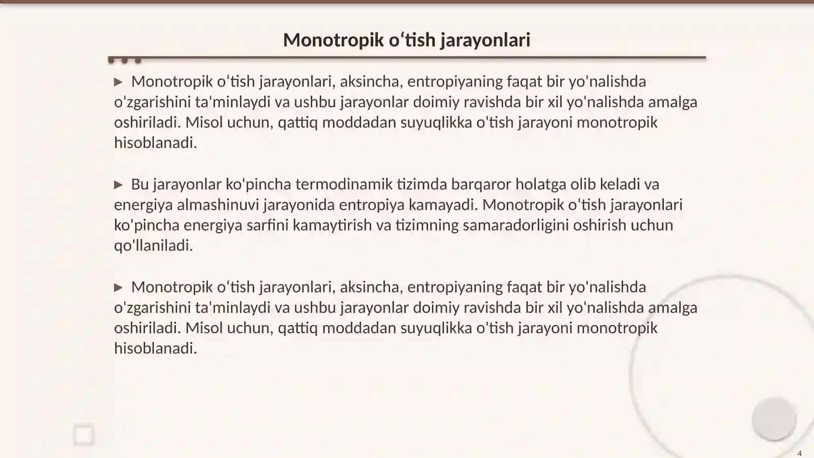 Enantrop va monotrop turdagi o‘tishga ega bir komponentli sistemaning xolat diagrammasi 4