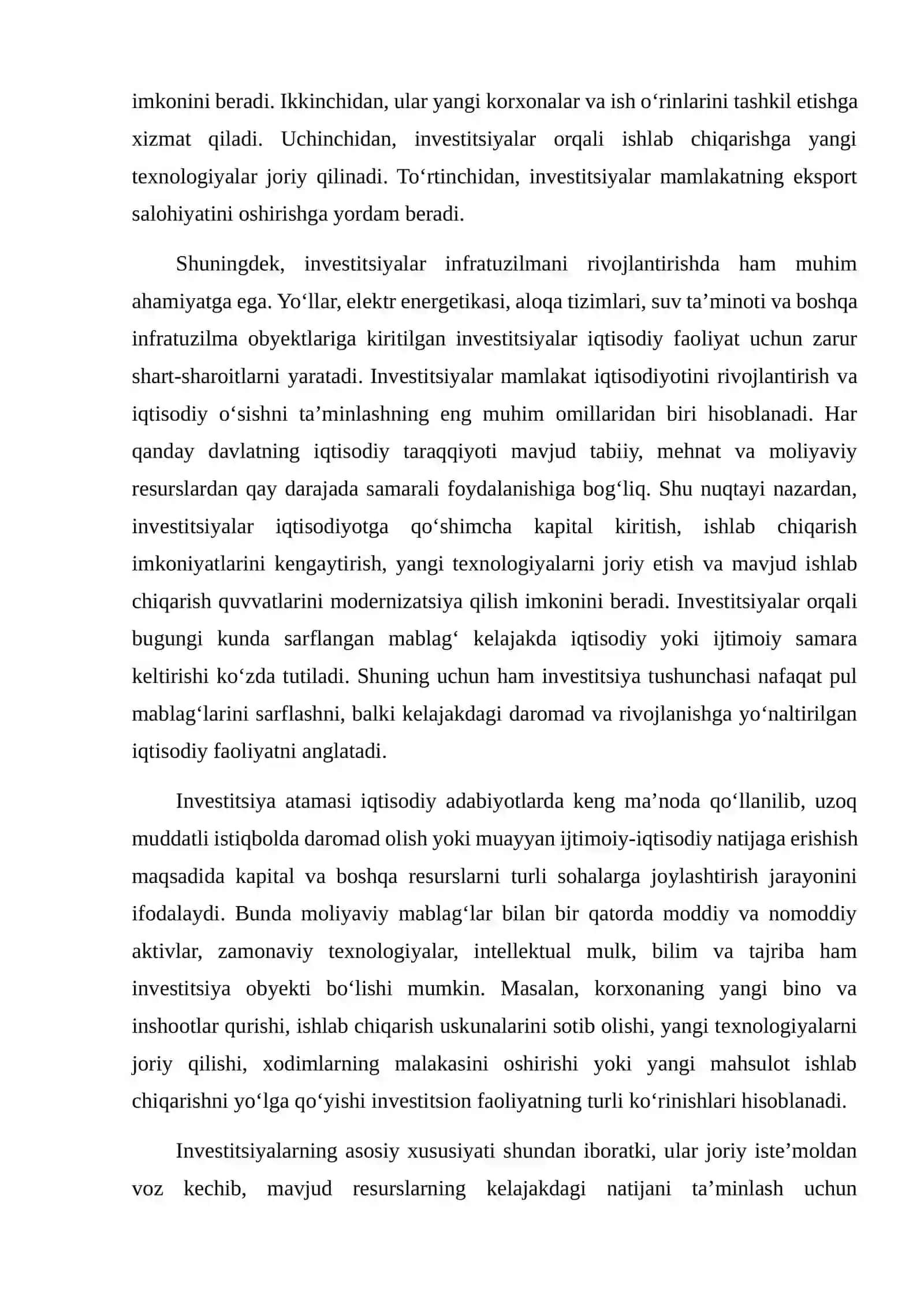 IQTISODIY O‘SISHNI RAG‘BATLANTIRISHDA INVESTITSIYALARNING ROLI 4