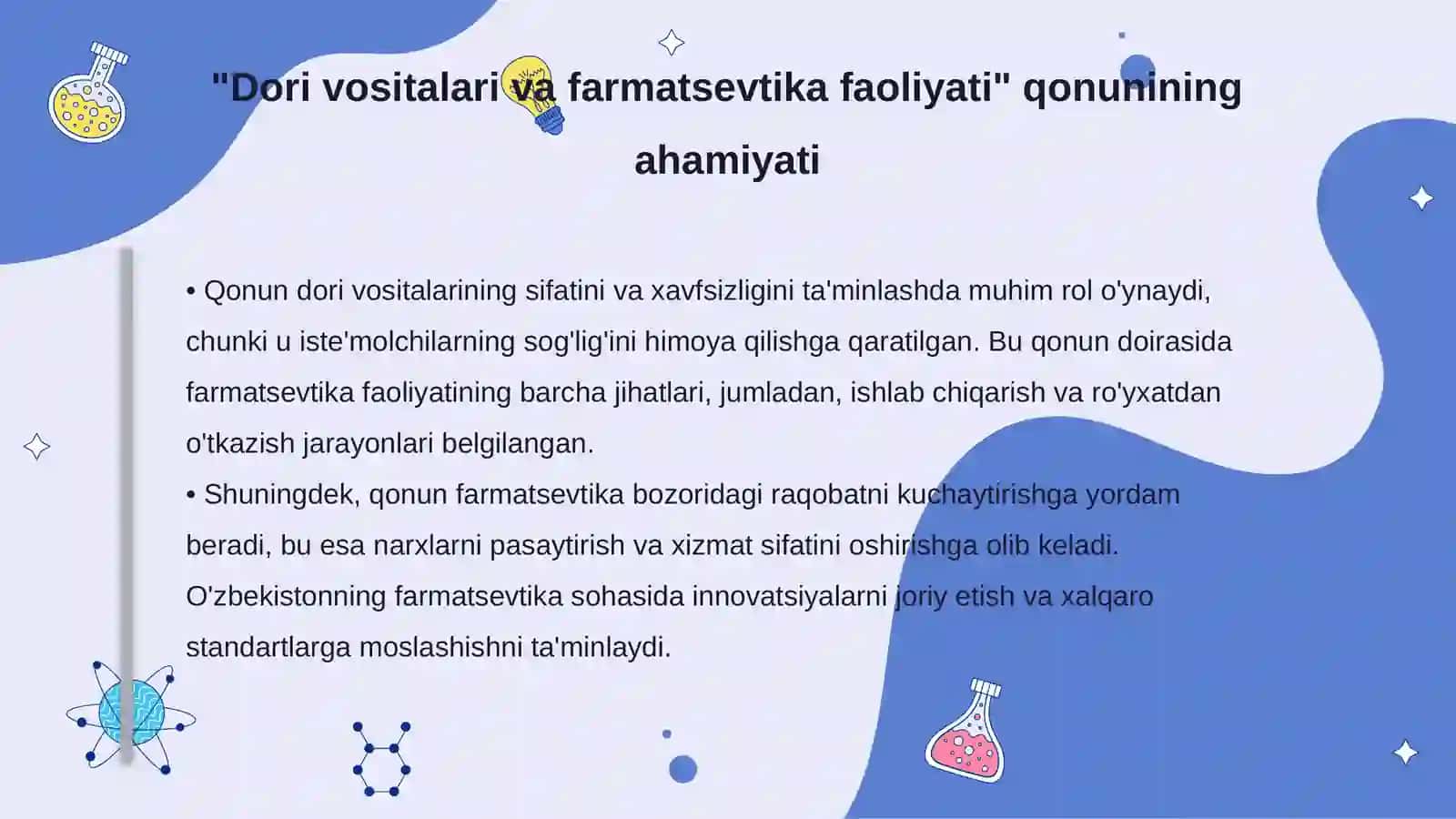 Dori vositalari va farmatsevtika faoliyati haqida qonun tahlili 4
