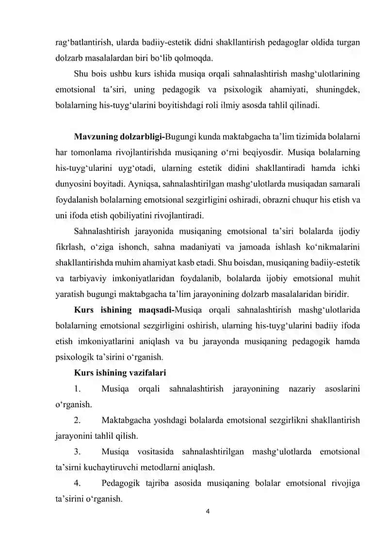Musiqa orqali saxnalashtirishda emotsional tasirini oshirish 4