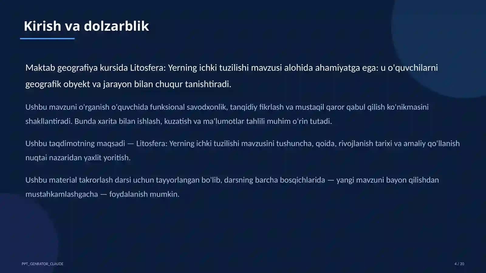 Litosfera: Yerning ichki tuzilishi (5-sinf) 4