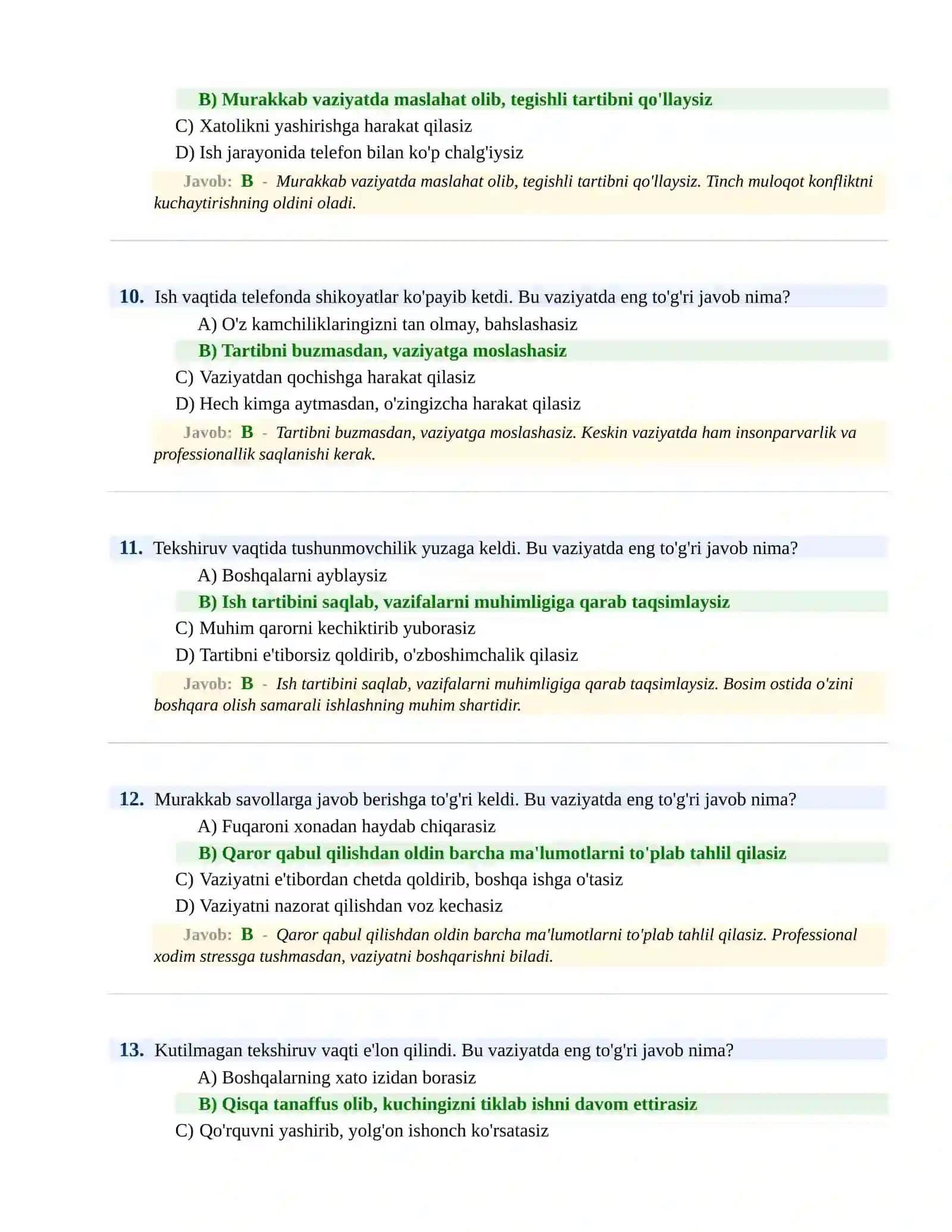 BOJXONA XIZMATIGA ISHGA KIRISH PSIXOLOGIK SINOV Testlari 4