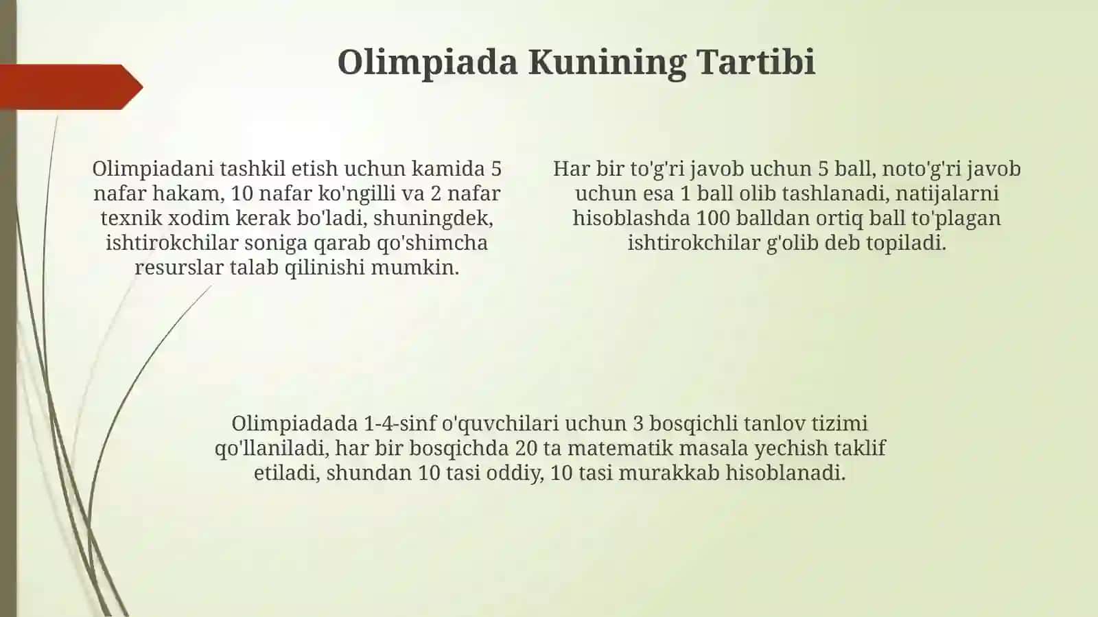 Boshlang‘ich sinflarda matematikadan olimpiadalar o‘tkazish 4