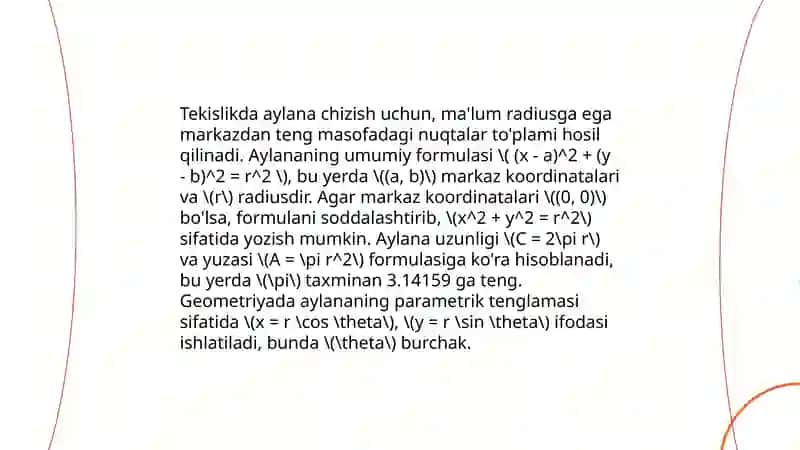 Tekislikda chizma va shakllar chizish 4