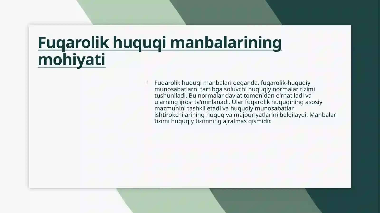 Fuqarolik huquqi manbalari 4