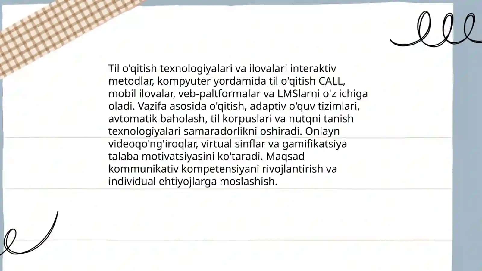 Chet tilini o'rganish metodikalari 4