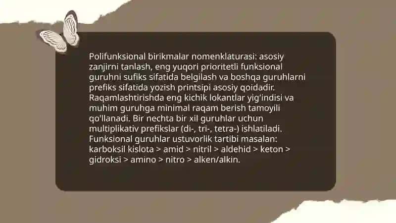 Polifunksional birikmalar 4