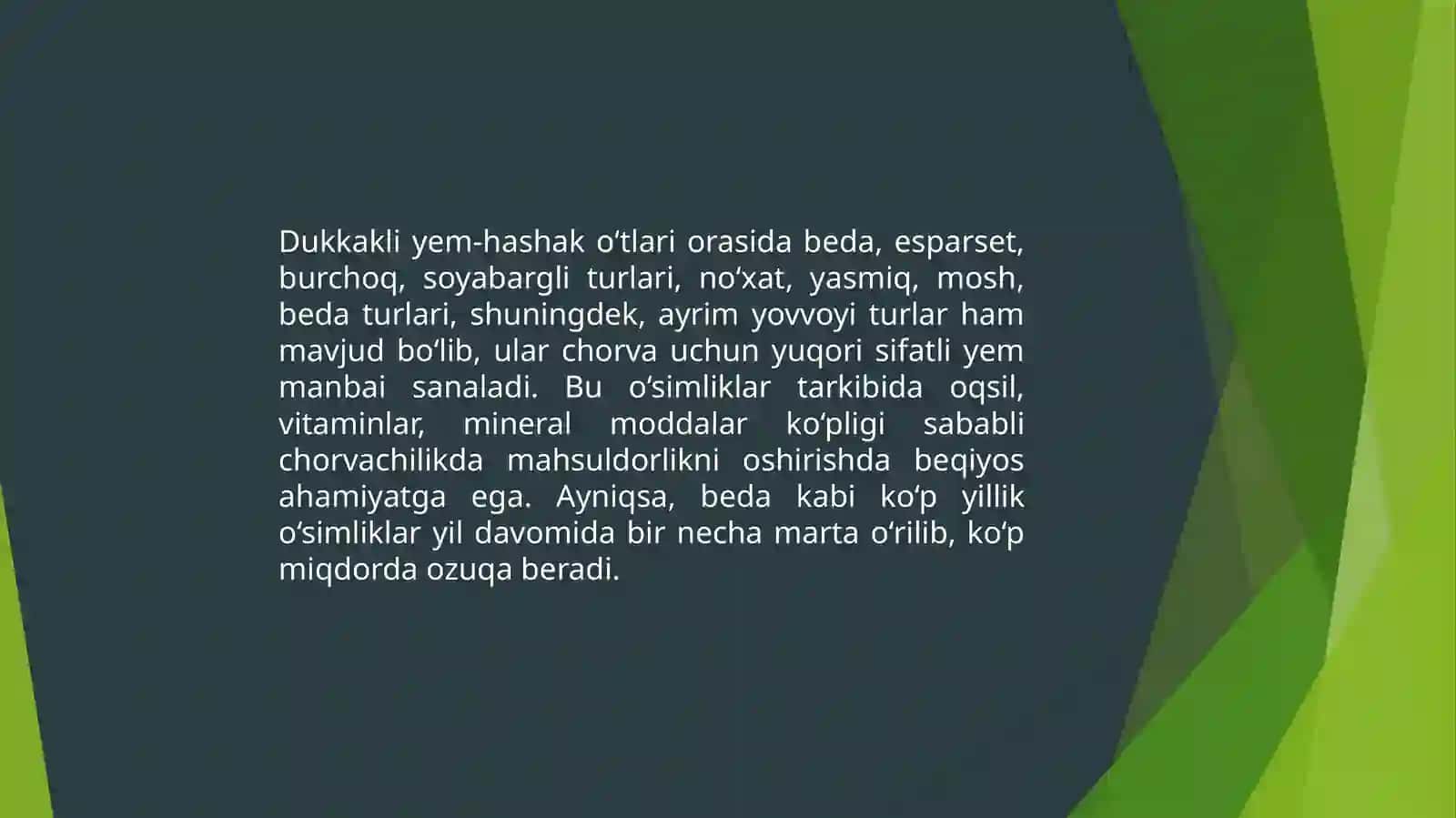 Dukkakli Yem-hashako'tlar Guruhining Umumiy Marfologik Belgilari 4