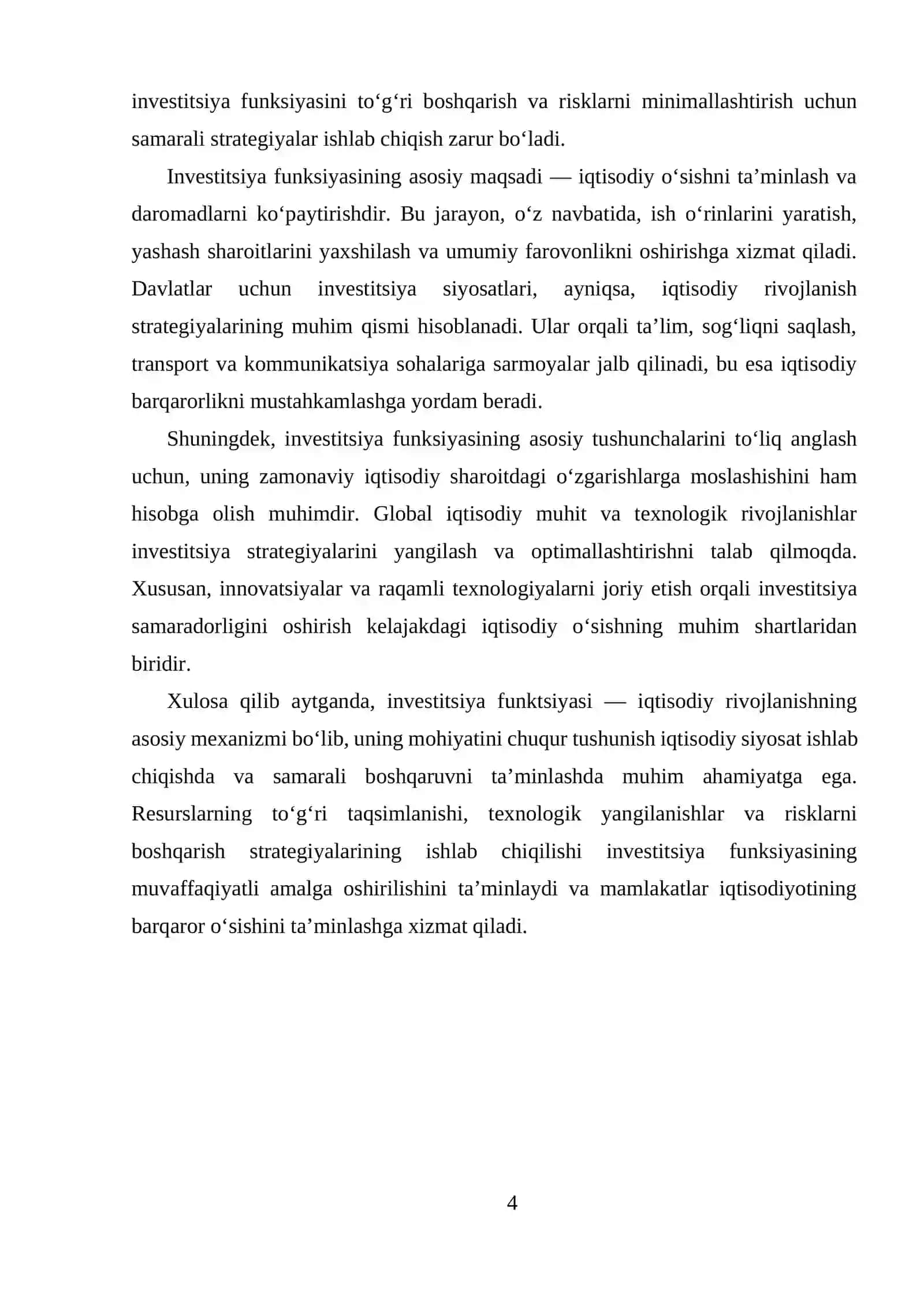 Investitsiya funksiyasi iqtisodiyotda 4