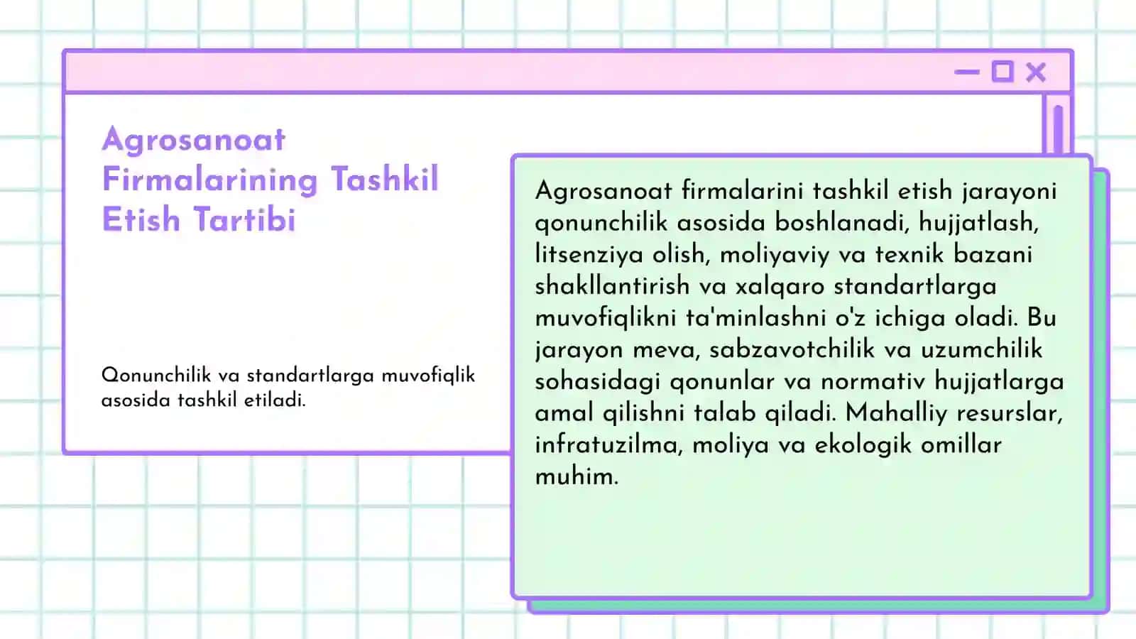 O'zbekiston Respublikasi vazirlar mahkamasining Meva sabzavotchilik va uzumchilik sohasida agrosanoat firmalari tashkil etish va ularning faoliyatini yo'lga qo'yish tartibi to'g'risidagi nizomni tasdiqlash haqida gi 42-sonli 4