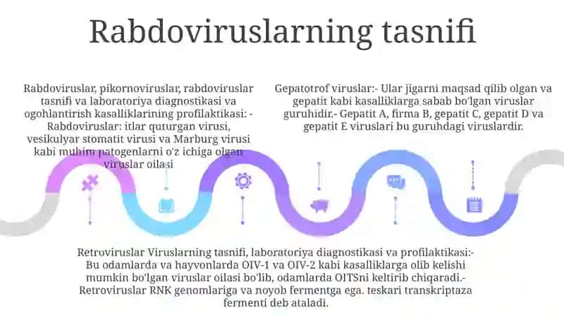 Pikornoviruslar, Rabdoviruslar Tasnifi Va Ularqo'Zg'Atadigan Kasalliklarning Labaratoriya Tashhisi, Profilaktikasi. Gepatotrop Viruslar. Retroviruslar Viruslar Tasnifi, Laboratoriya Tashhisi.Profilaktikasi 4