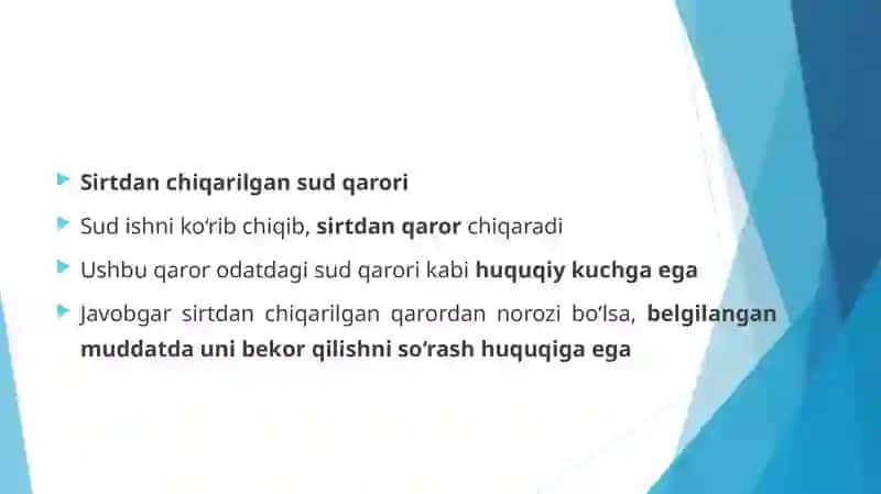 Sirtdan ish yuritish 4