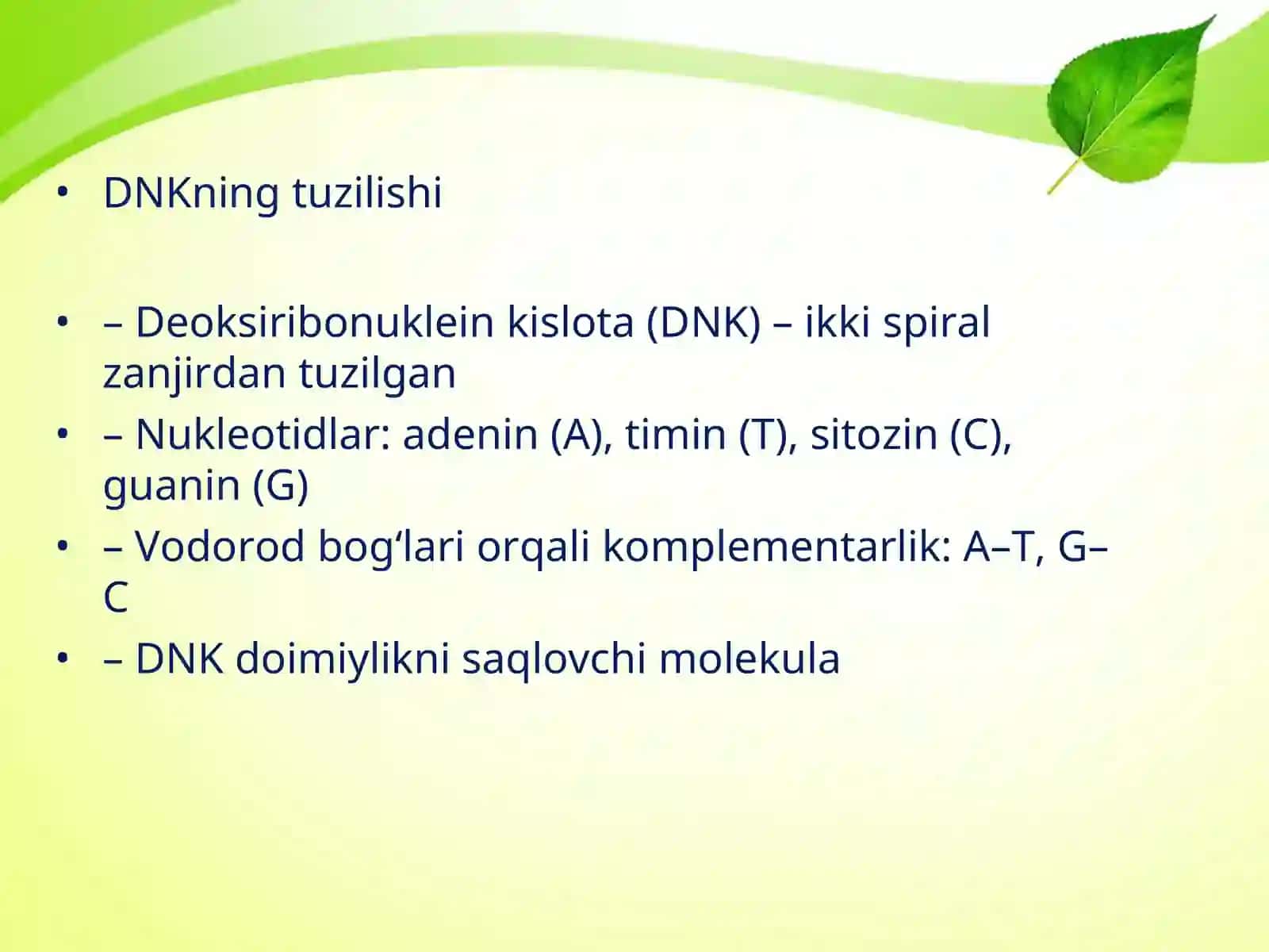 IRSIYATNING MOLEKULYAR ASOSLARI 4