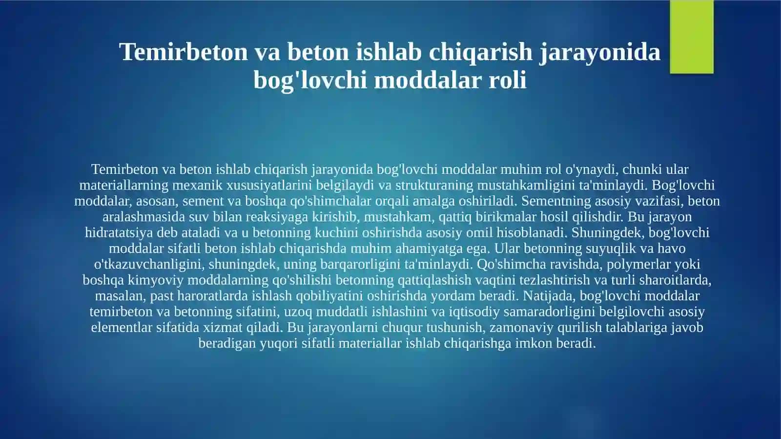 Bog'lovchi moddalar. 4