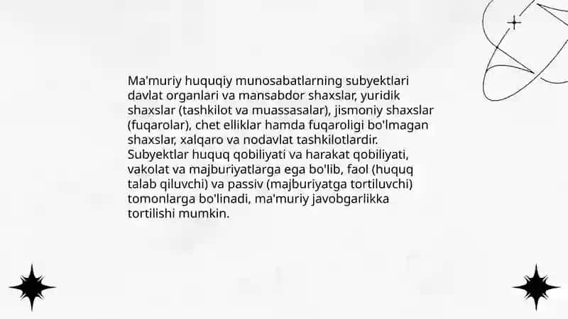 Ma'muriy huquqiy munosabatlar 4
