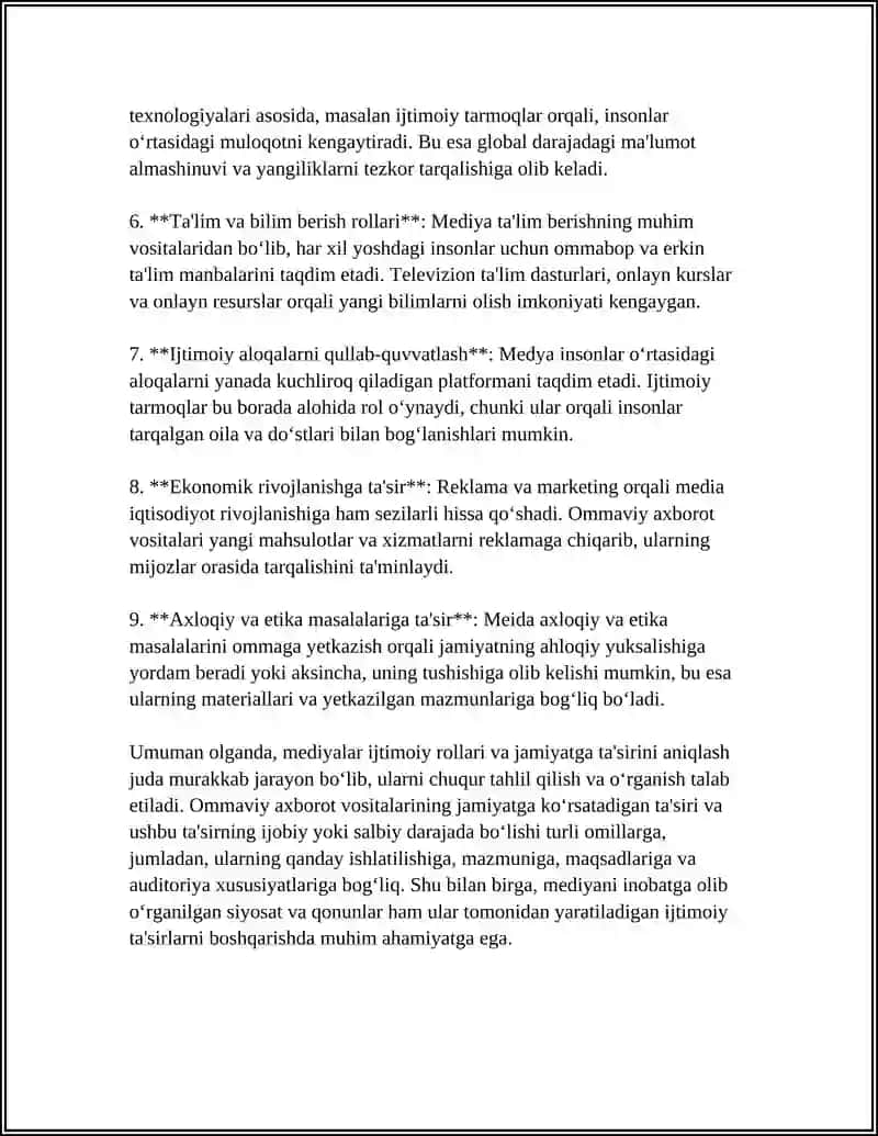 MEDYALARNING IJTIMOIY MAZMUNI 4