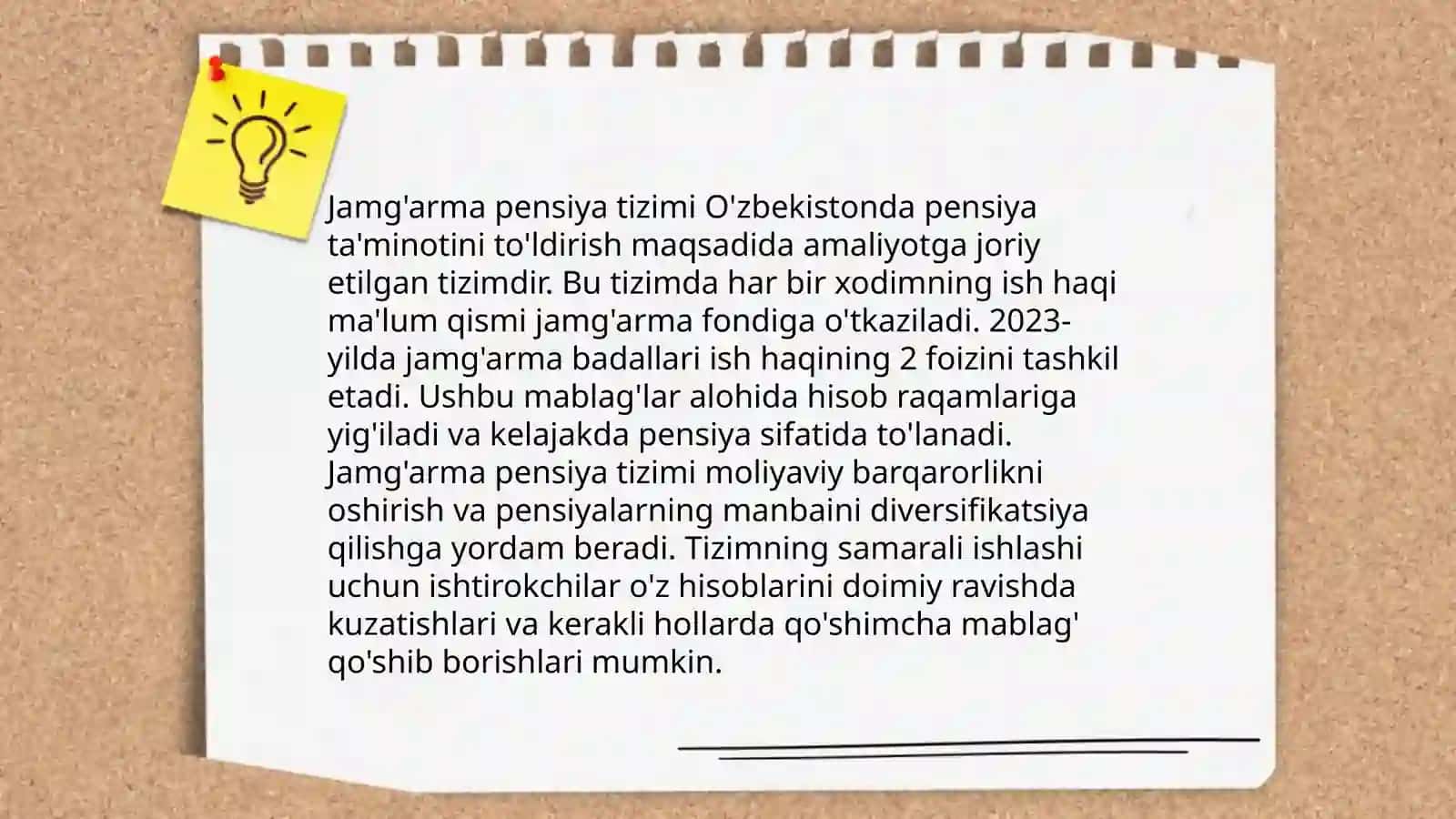 Jamg'arib boriladigan pensiya ta'minoti tizimi Habibullayeva Dilso'z 4