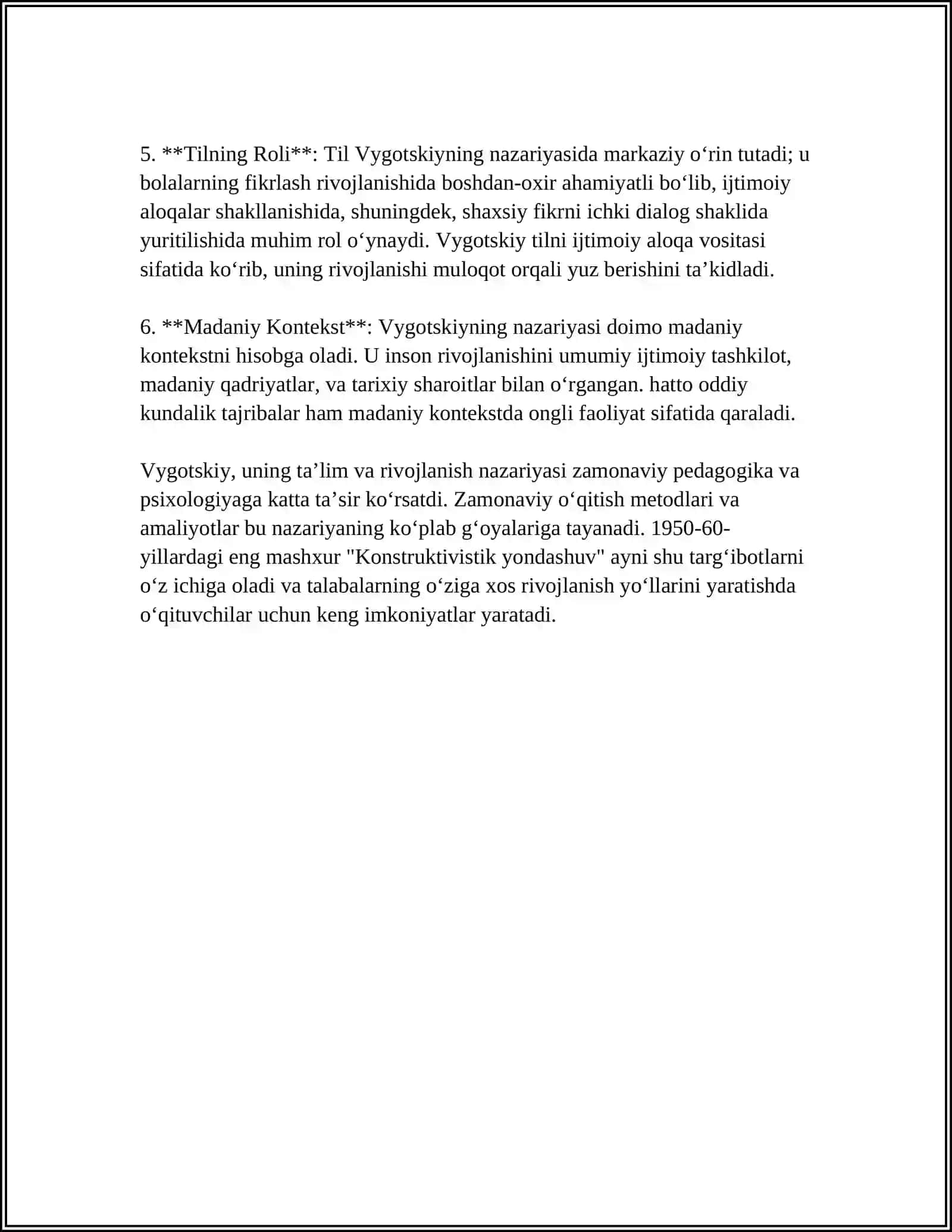 L.S VIGOTISKIYNING MADANIY TARIXIY KONSEPSIYASINING AMALIY AHAMIYATI 4