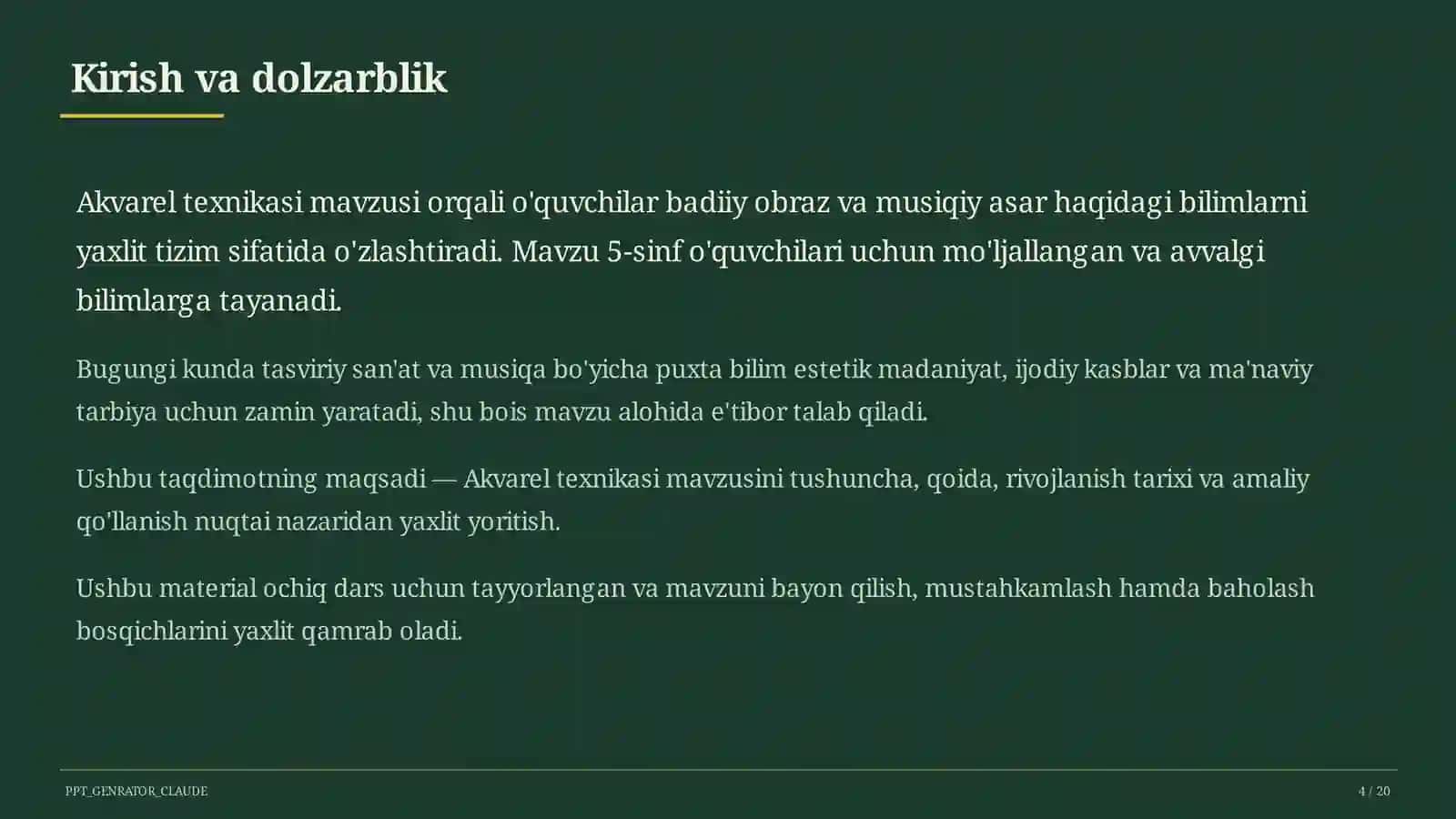 Akvarel texnikasi (5-sinf) 4