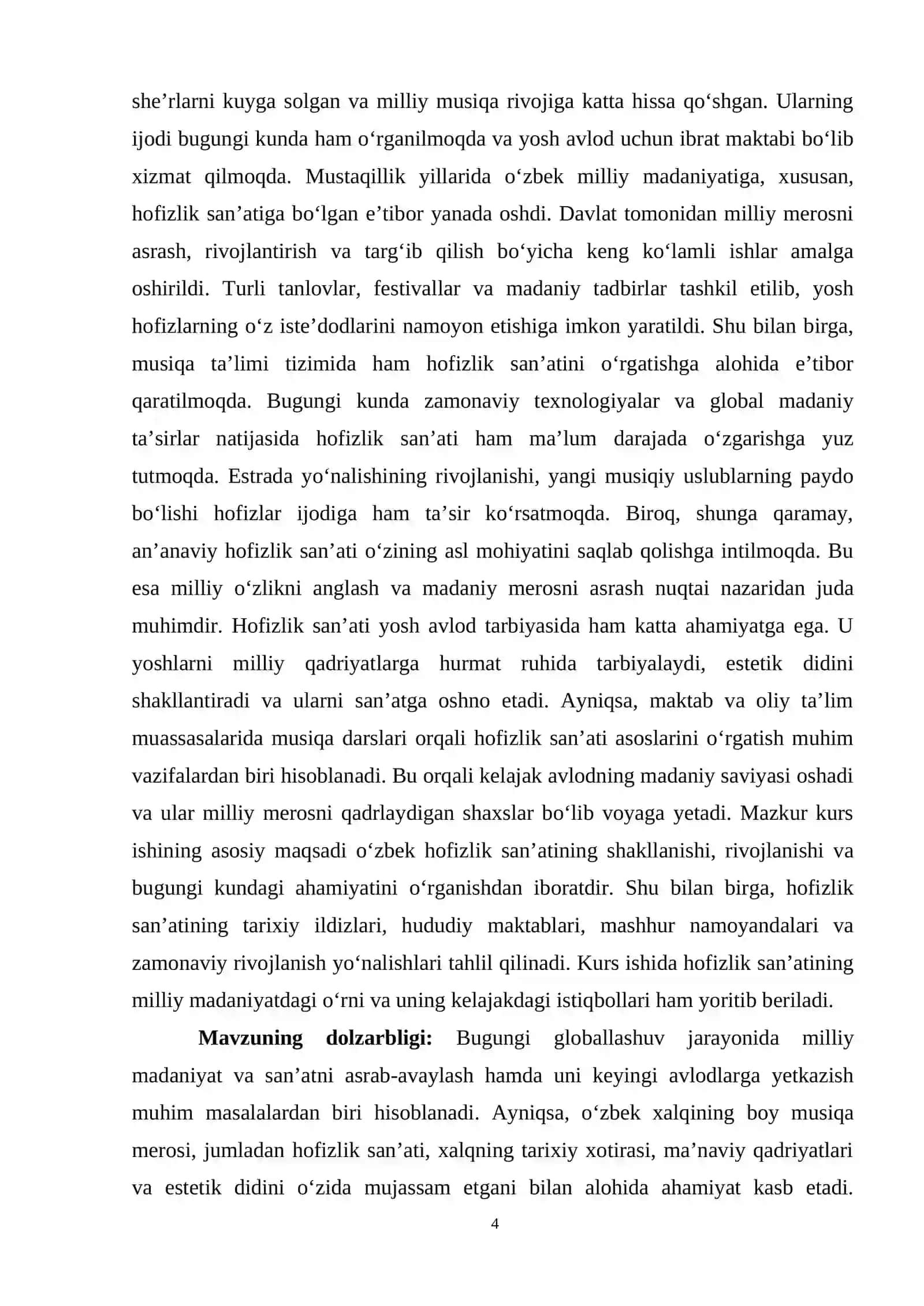 O'zbek hofizlari 4
