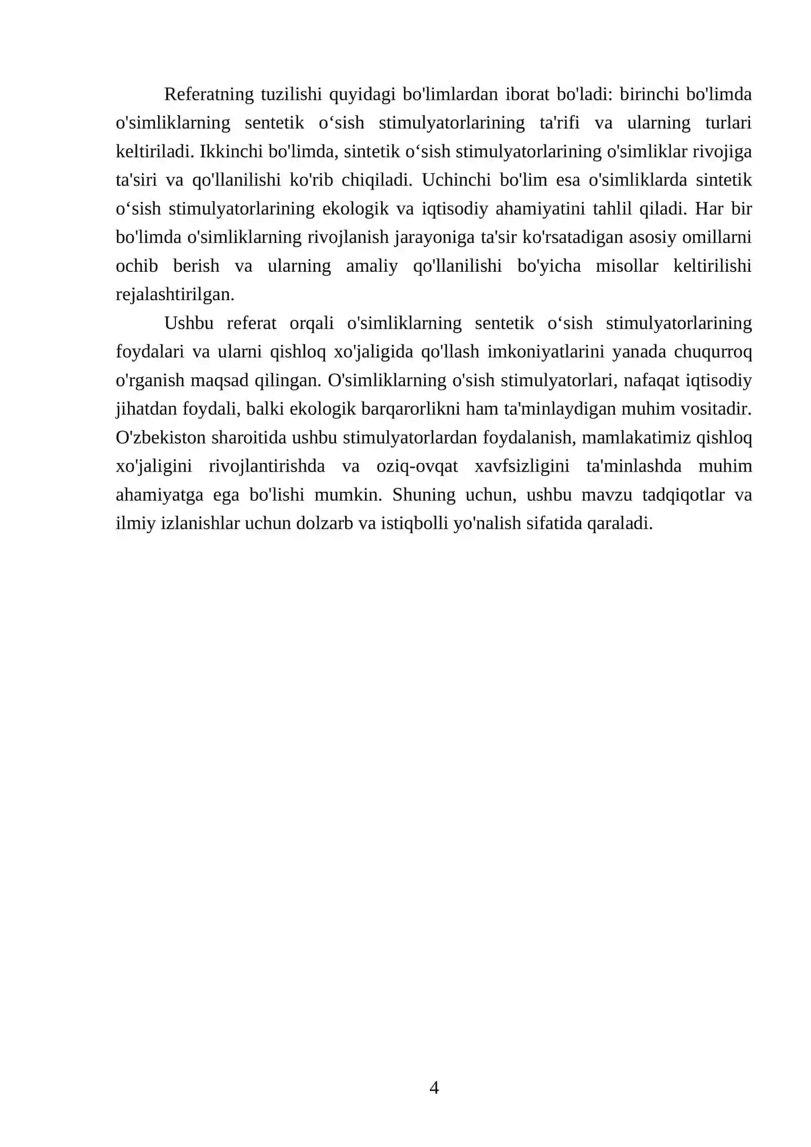 Oʻsimliklarning sentetik oʻsish stimulyatorlari 4