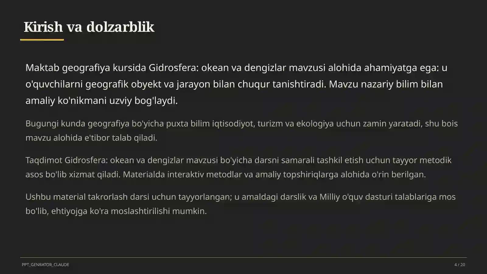 Gidrosfera: okean va dengizlar (6-sinf) 4