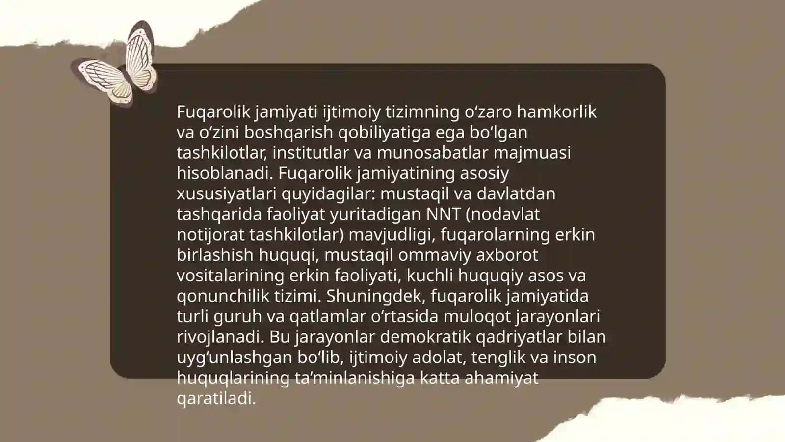 Fuqarolik jamiyati fanining predmeti, obyekti,maqsad va vazifalari 4