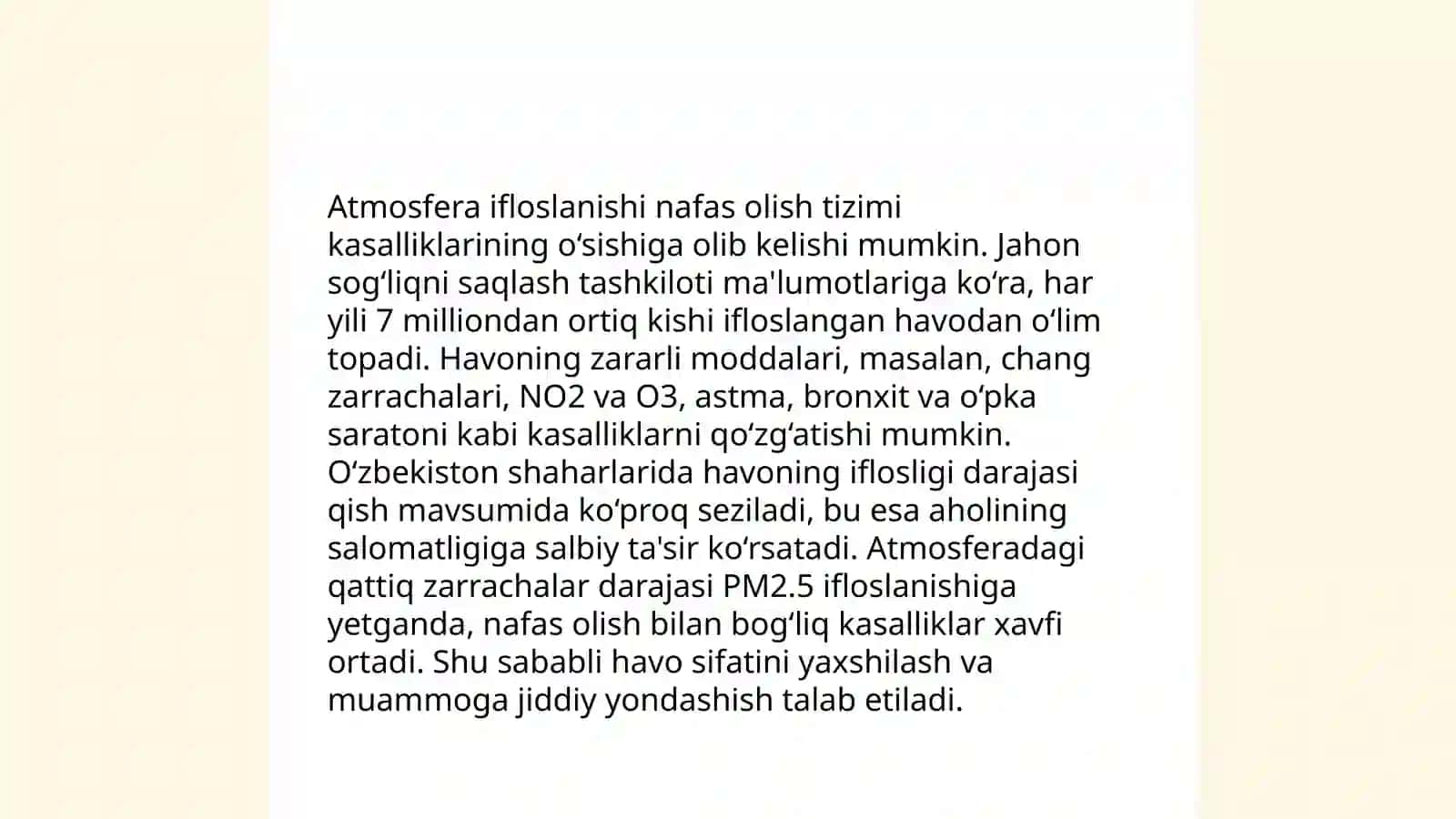 Global ekologik muammolar va inson salomatligi 4