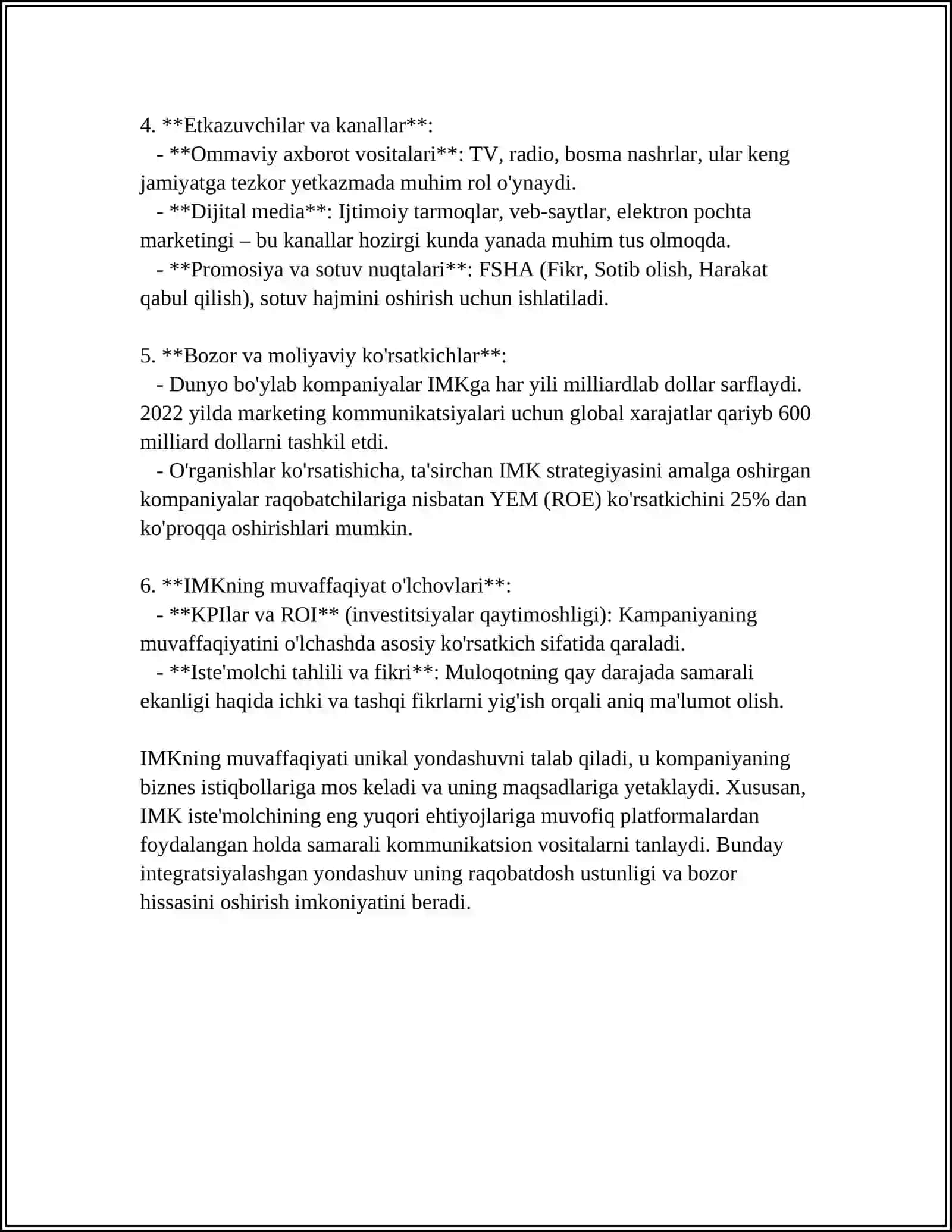 INTEGRATSIYALASHGAN MARKETING KOMMUNIKATSIYASINI BOSHQARISH 4