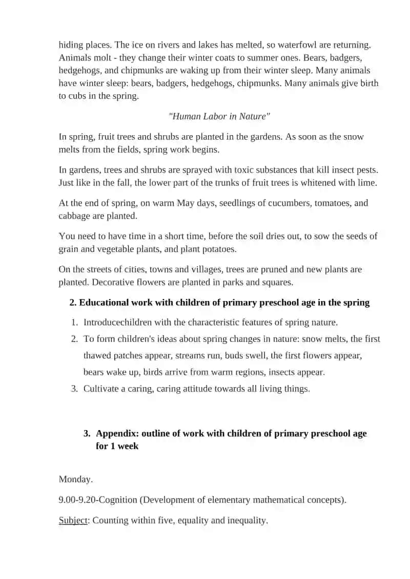 Characteristics of the season "spring" 4