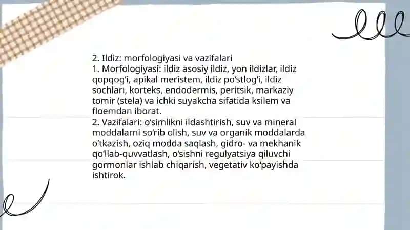 O'simliklarning vegetativ va generativ organlari 4