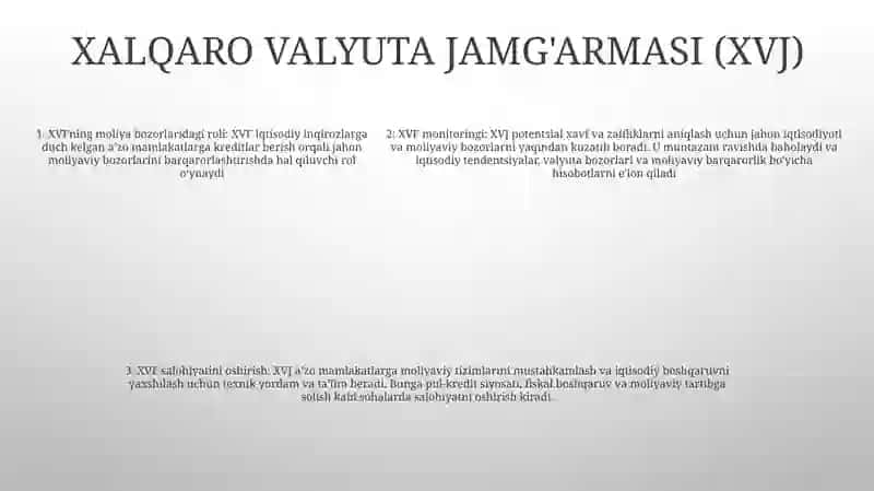 Xalqaro Moliya Institutlarining Moliya Bozorlaridagi Faoliyati Va Roli 4