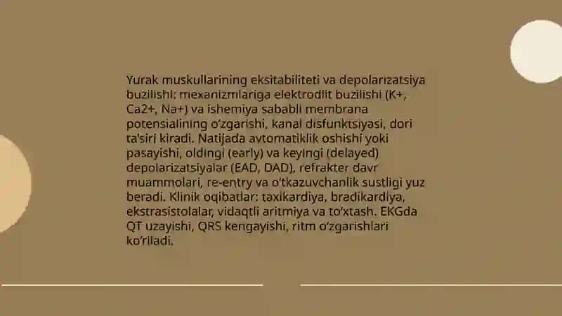 Yurak muskullari xususiyatlarining buzilishi 4