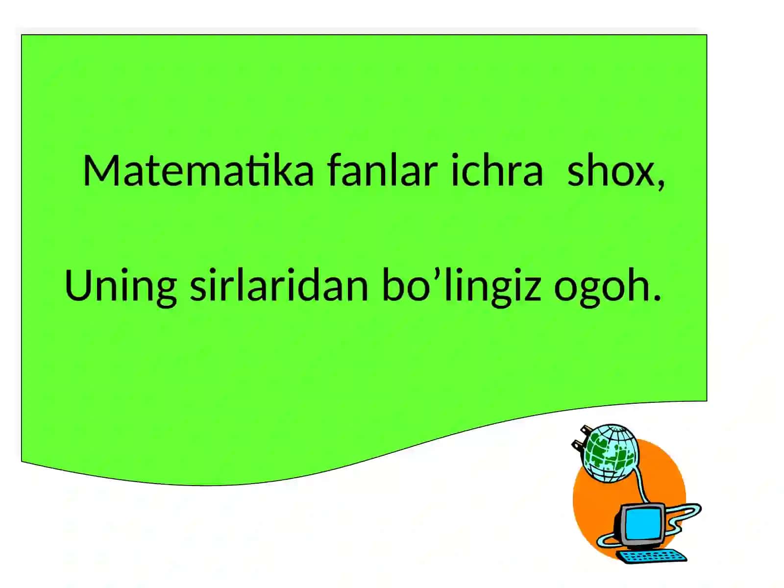 O‘nli kasrlar va ular ustida arifmetik amallarni bajarish algoritmi 4
