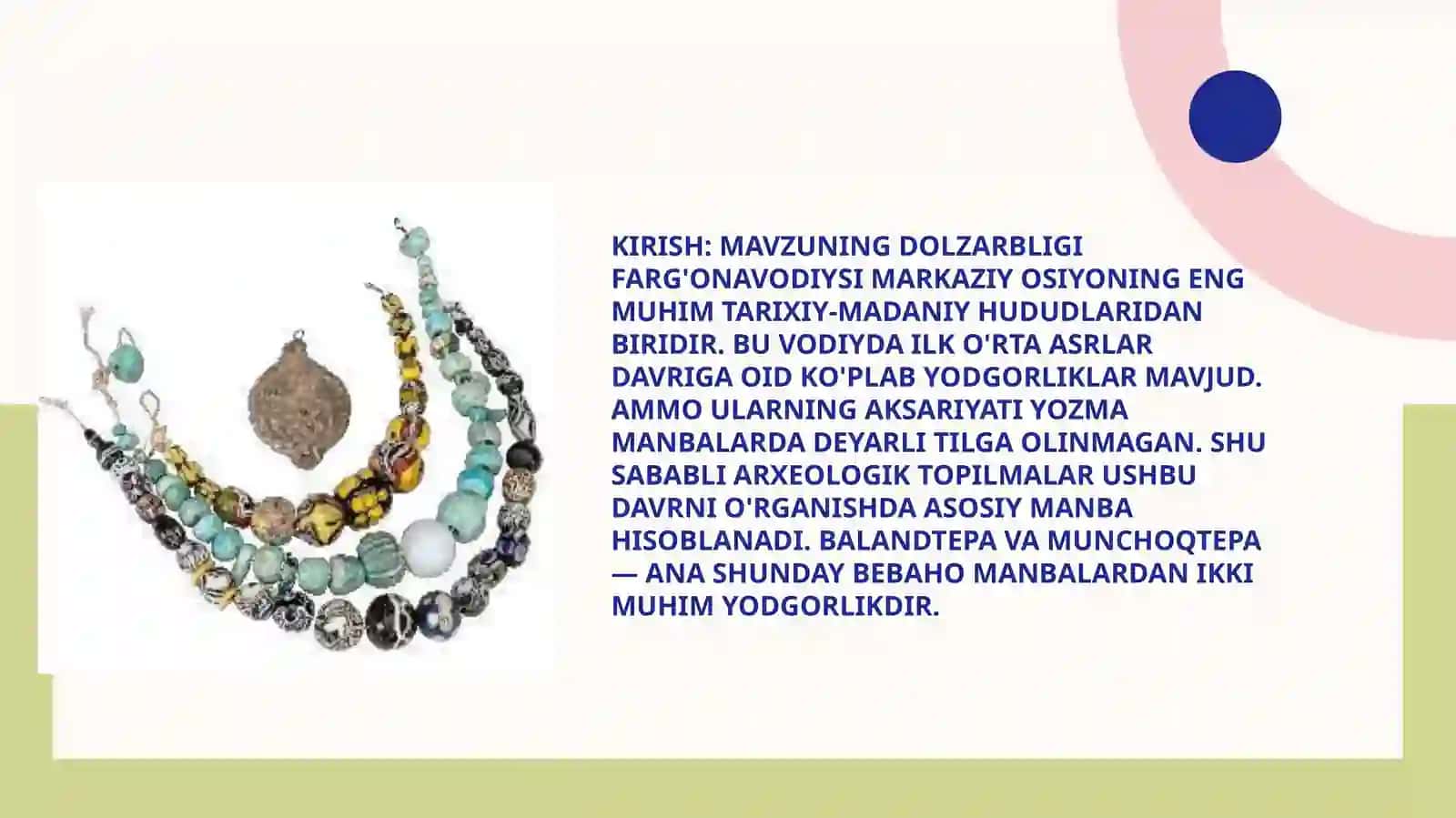 Balandtepa va Munchoqtepa yodgorliklarida olib borilgan arxeologik tadqiqotlar 4