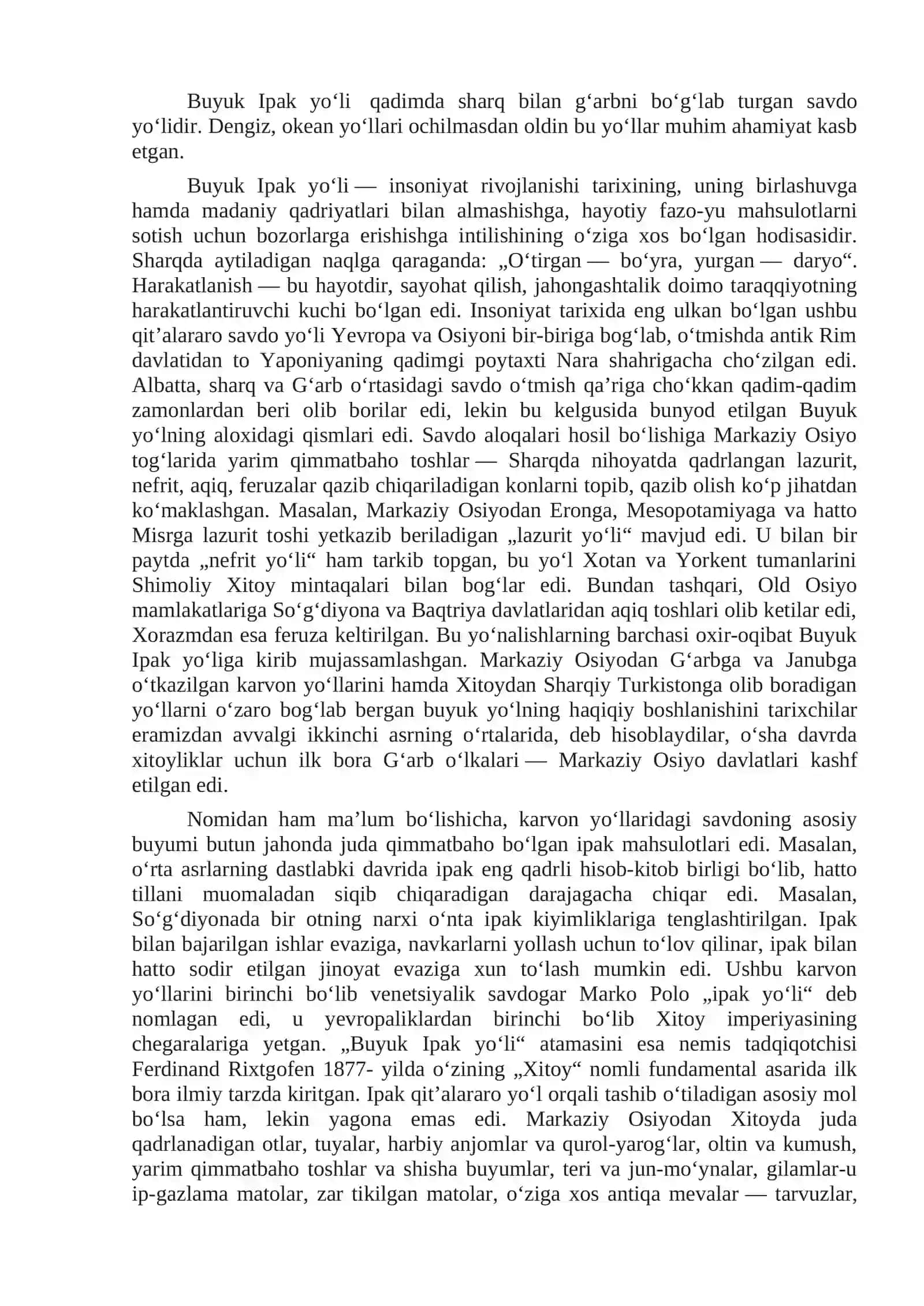 O‘zbek adabiy tilida bosh harflar imlosi. «Buyuk Ipak yoʻli» 4