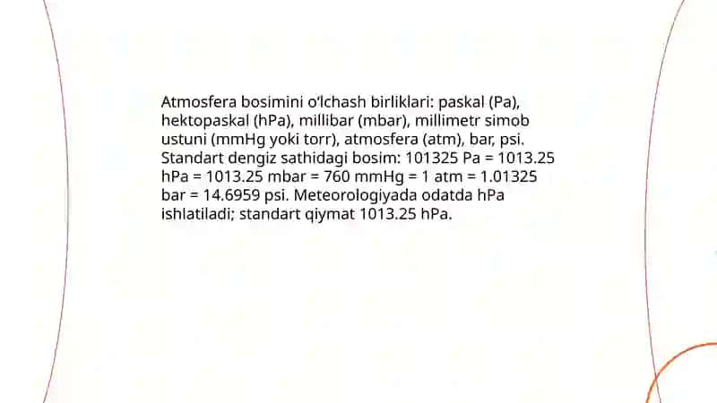 Atmosfera bosimi 4