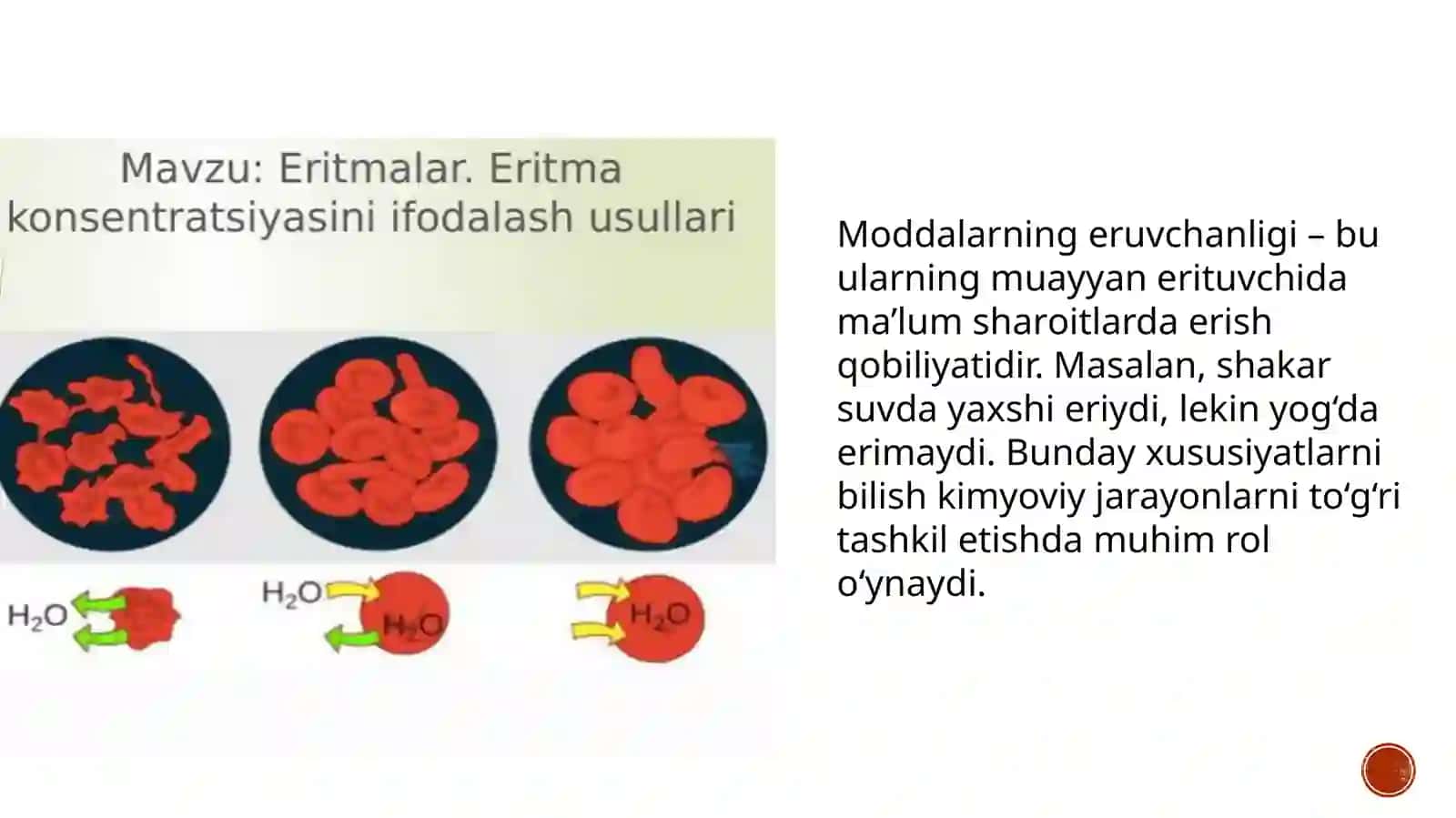 Eritmalar. moddalarning eruvchanligi 4