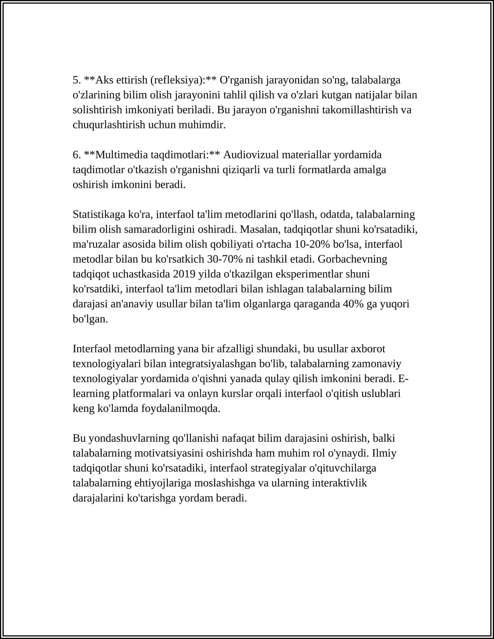 CHET TILLARINI INTENSIV OʻQITISHDA FOYDALANADIGAN ZAMONAVIY TAʼLIM METODLARI 4